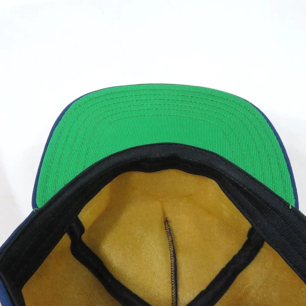 Seagram's Gin Trucker Hat Blue Green Snapback 1980s